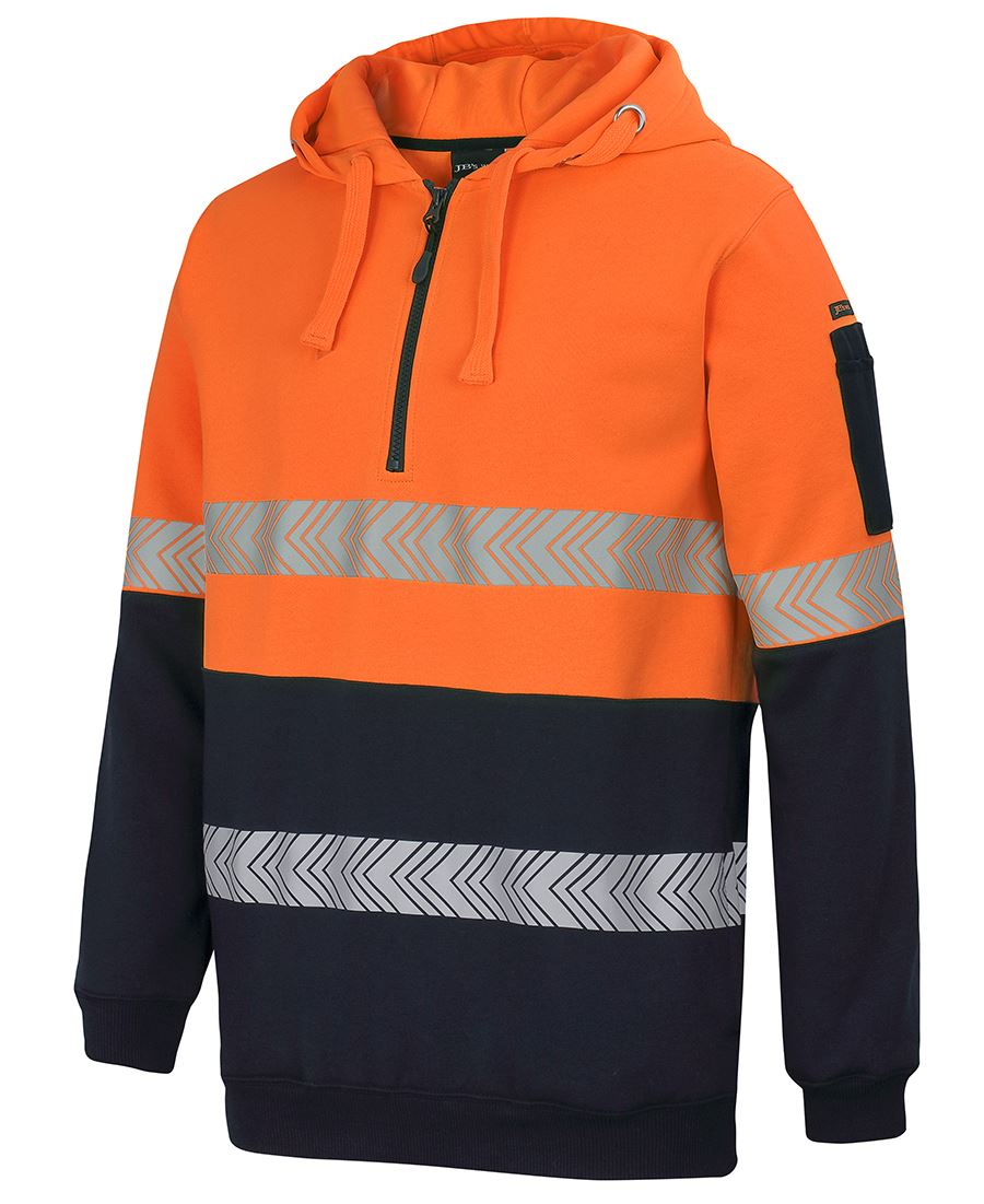 JB s Hi Vis D N 1 2 Zip Segmented Tape Hoodie